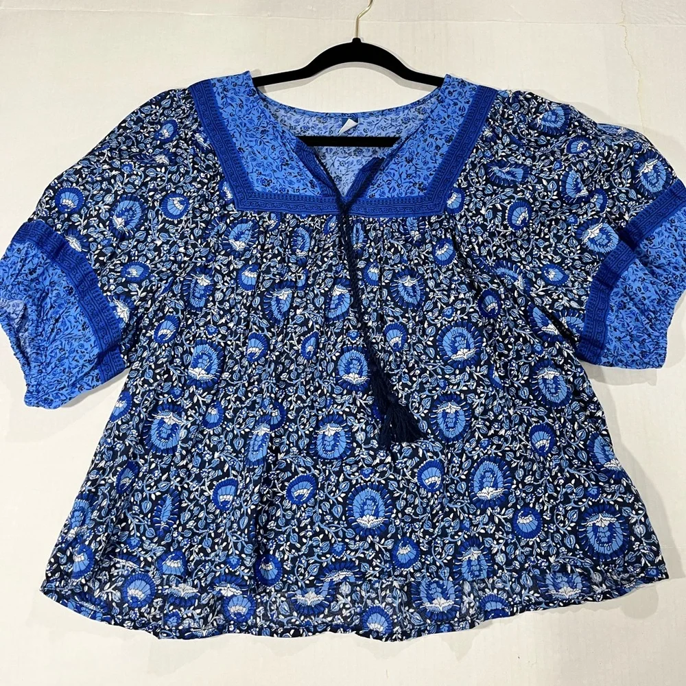 OLD NAVY BOHO PEASANT TOP (a240) - Picture 2 of 14